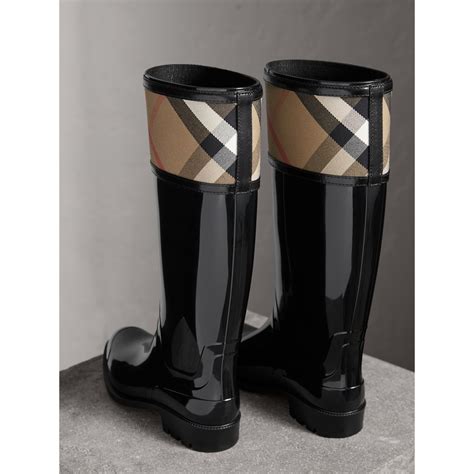 house check burberry rain boots|authentic burberry rain boots.